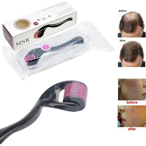Hot sales dermaroller 540 micro needles skin beauty mezo roller stainless steel needle massage roller for hair regrowth skincare