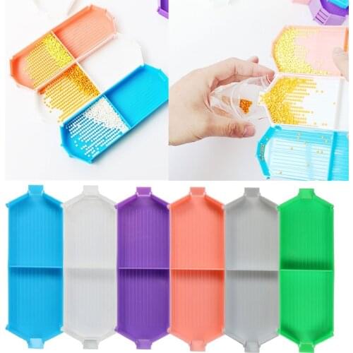 16*5.5cm Large Capacity Big Drill Plate Plastic Drill Disk DIY Diamond Painting Tool Jewelry Storage Box Diamond Painting Plate