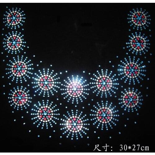 2pcs/lot Sweater patches iron on transfers motif hot fix rhinestone hot fix rhinestone motif designs rhinestones fix