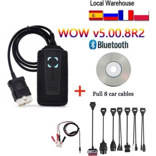 2020 New v5.008 R2 WOW snooper Bluetooth obd2 scanner car professional diagnostic tool truck tools