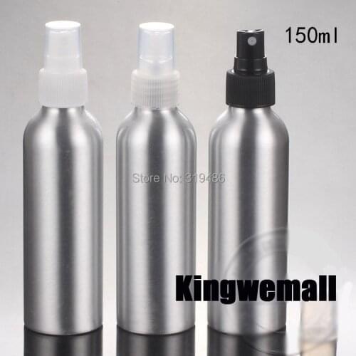300pcs/lot 150ml refillable perfume atomizer metal aluminum spray travel bottles for cosmetic sprayer