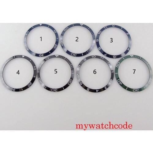 39.2mm Slop Black Blue Green Ceramic Bezel Insert Ring For 41mm Watch Wristwatch Replacement