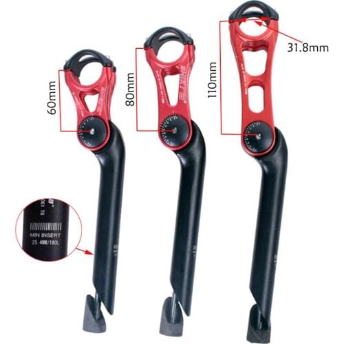 Childrens Bicycle Adjustable Handle Tate Mountain Bike Adjustable Height 25.4/31.8mm Riser Stem Childrens Bicycle Lift Stem