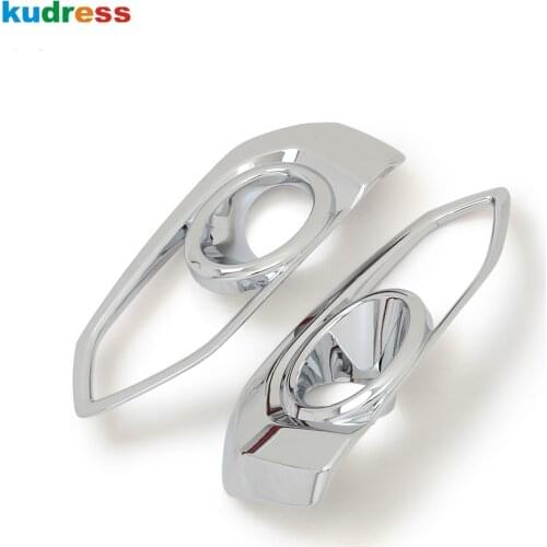 For Honda Fit Jazz 2018 2019 ABS Chrome Front Fog Light Cover Trim Head Foglight Lamp Frame Car Styling Accessories 2pcs