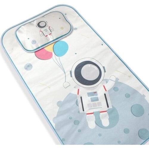 Double-sided thickening baby ice silk mats folding baby mats for kindergarten childrens bed mat kits