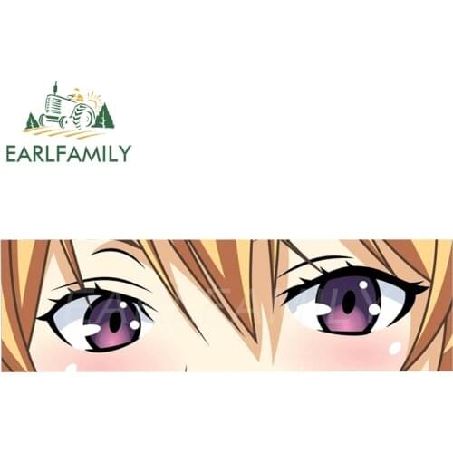 EARLFAMILY 15cm x 4.4cm Erina Eye Slap Car Sticker Vinyl Auto Helmet Motorcycle Bike Decal Classic Anime Peek Eyes Cool Stickers