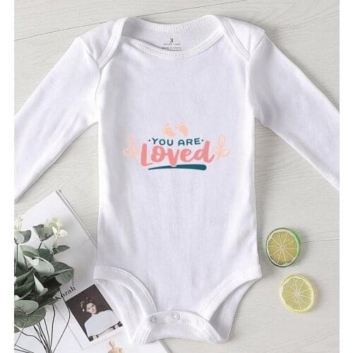 Jumpsuit for Newborns Toddler Girls Winter Clothes Newborn Girl Outfit Printing Loved Cotton Infant Rompers Boy Clothing