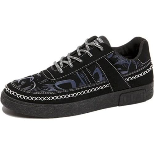 Classic walking shoes explosion models casual mens shoes Korean fashion breathable student sports board shoes color matching tr