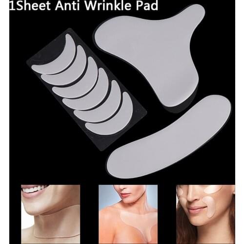 1SET Reusable Anti Wrinkle Chest Pad Silicone Transparent Removal Patch Face Skin Care Anti Aging Breast Lifting Chest Patch