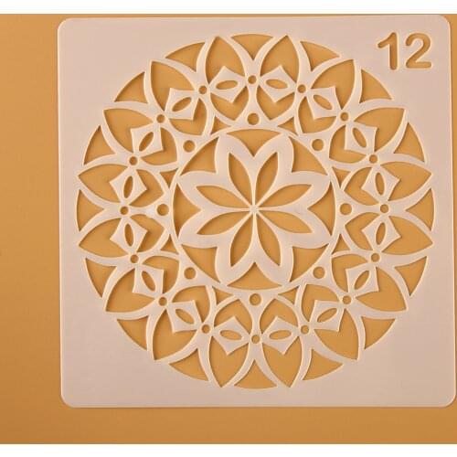 Walls Painting Scrapbooking Stamp Album Decor PET Craft Mandala Auxiliary Layering Stencils Embossing Paper Card Template