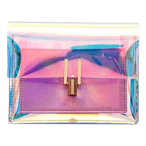 2020 Autumn Fashion Laser Transparent Crossbody Bags Women Mini Square Bag Shoulder Beach Bag New Design Handbags