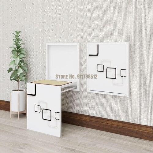 Folding shoe changing stool wall-mounted porch wall stool door shoe stool invisible home entrance wall hanging wall wall