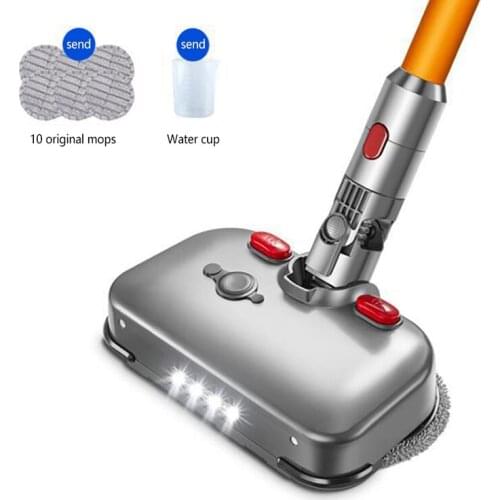 Electric Wet Dry Replacement Mop Head with LED Light for Dyson V7 V8 V10 Replacement Parts for Water Cup with Pad