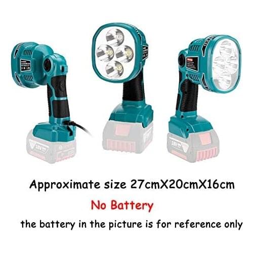 12W 18V LED Lamp Work Light Flashlight For Makita BL1430 BL1830 Lithium Battery USB Outdoor Lighting