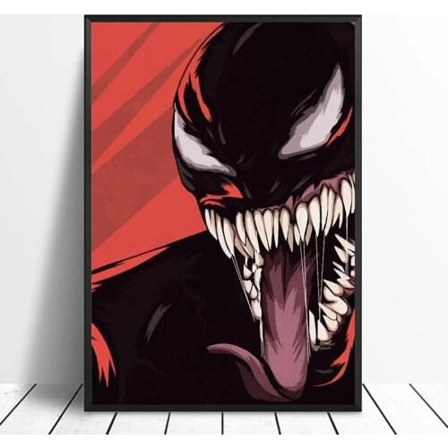 Venom Minimalist Vintage Classic Movie Canvas Painting Poster Indoor Decorations Comic Style Wall Art Cuadros Decor Anime Decor