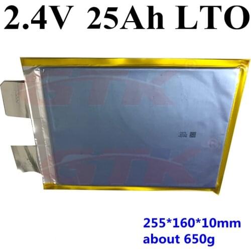 High quality Deep cycle 20000 times 2.4V 25Ah LTO cell lithium titanate battery for diy pack power starting