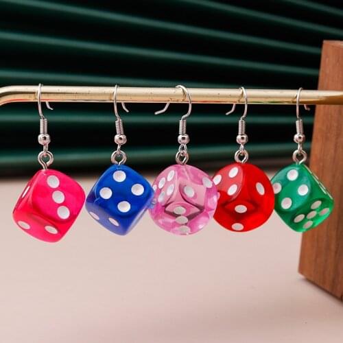Womens personality creative three dimensional dice Earrings colorful lovely sweet simulation mushroom Jewelry Earrings