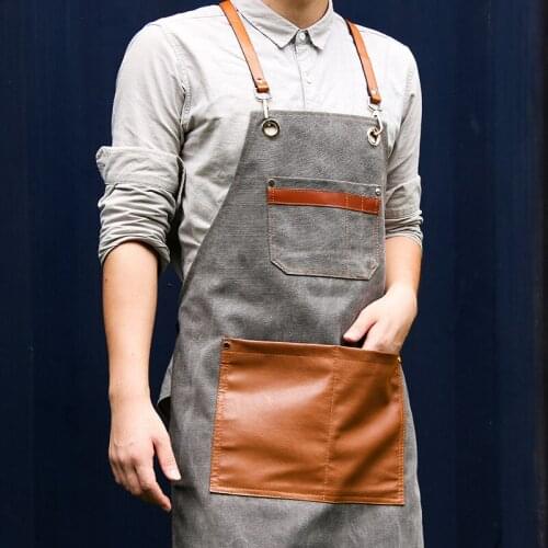 Apron Barber Restaurant Waiter Florist Milk Tea Shop Barber Manicure Work Strap Denim Waistband