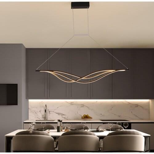 Gold/Black Modern LED Chandelier Fixtures Chandelier For Kitchen Living Dining Room Cord Hanging Modern Chandeliers home decor