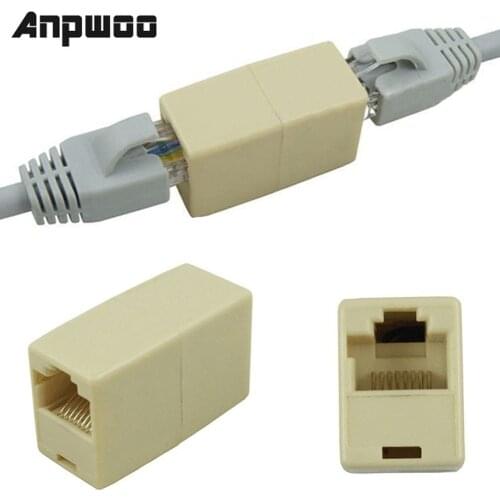 10Pcs Network Ethernet Dual Straight Head Lan Cable Joiner Coupler RJ45 CAT 5 5E 6 6a Extender Plug Network Cable Connector