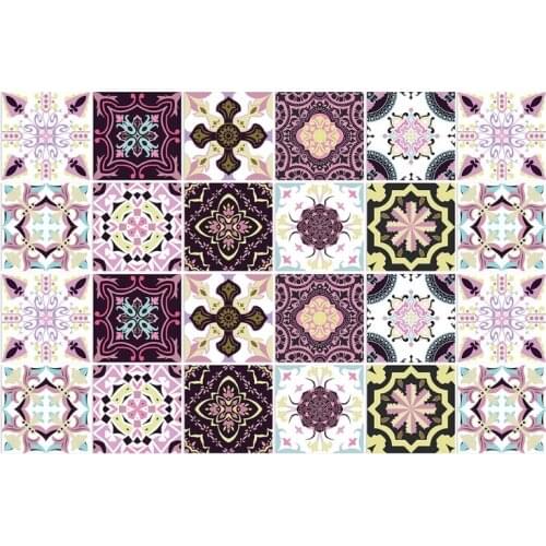 R7RC 10pcs Backsplash Tile Stickers Peel Stick Wall Sticky Waterproof Removable Tile Decals Moroccan Stair Sticker for Bathroom