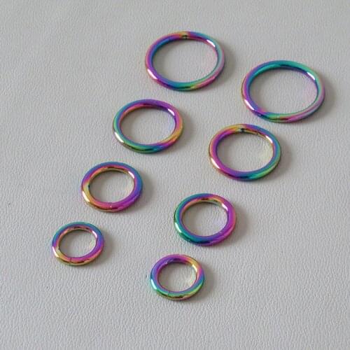 100Pcs/Pack Wholesale Metal O Circle Ring Straps Belt Loop Buckle Hardware Bag Dog Collar Garment Harness Clasp DIY Accessory