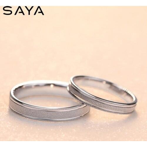 White Tungsten Couples Rings for Engagement Matte Finished, Free Shipping, Customize
