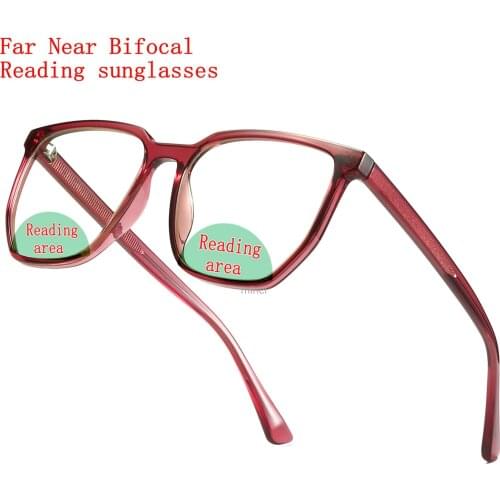 Bifocal Reading Glasses Men Women Outdoor Photochromic Presbyopic Sunglasses Lightweight Far Near Multifocal Magnification NX