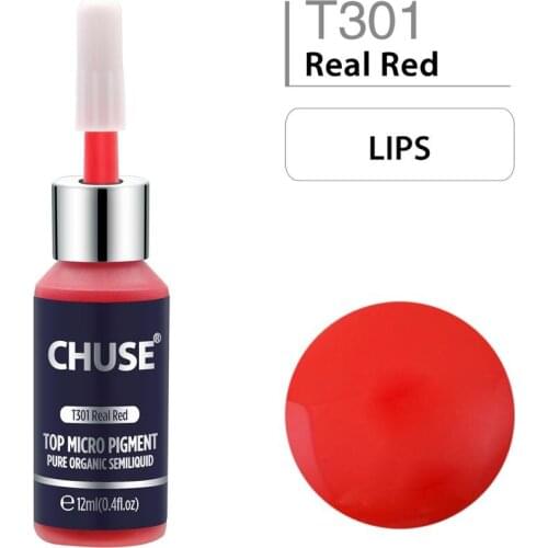 CHUSE Microblading Micro Pigment Permanent Makeup Tattoo Ink T301 Cosmetic Color Passed SGS,RoHs DermaTest 12ml (0.4fl.oz