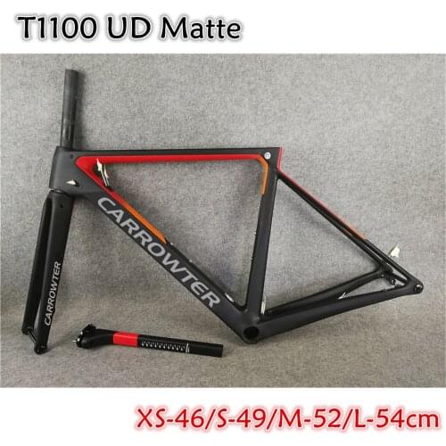 With Black Red 46 49 52 54cm CARROWTER V3Rs Disc carbon Road Bike Frames T1100 UD Matte Glossy Disk Brakes Bicycle Frameset