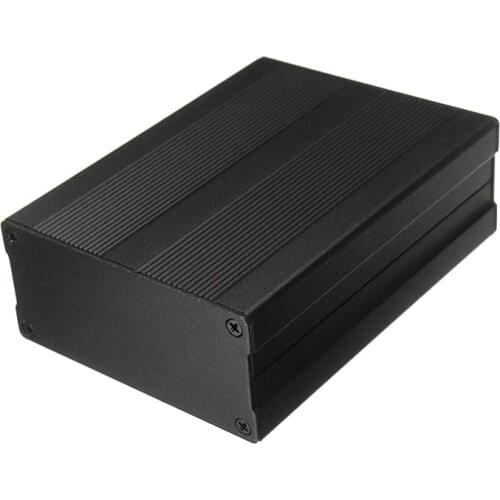 Black Extruded Aluminum Case Electronic Project Storage Case Aluminum Enclosures PCB Instrument For Power Supply Units