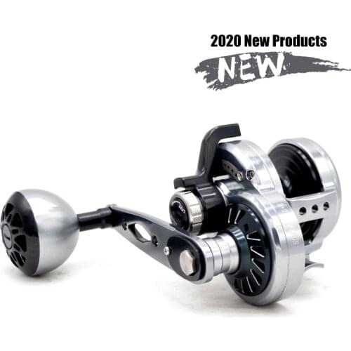 CNC Full Metal Slow Jigging reel boat reel 32kg drag power left/right handed saltwater trolling fishing wheel high speed 6.3:1