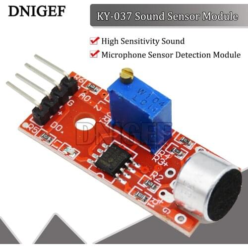 DNIGEF 1 pcs KY-037 Sound Sensor Module High Sensitivity Sound Microphone Sensor Detection Module for Arduino AVR PIC