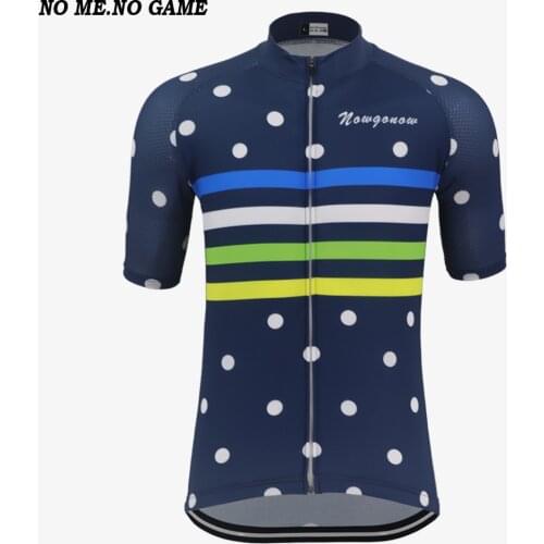 Classic Dot pro cycling jersey team men road bike clothes breathable cycling mountain bike clothing NO ME NO GAME ropa ciclismo