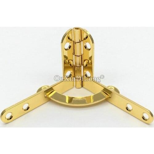 Express Shipping 500PCS 43X31mm Gold Jewelry Gift Wine Cases Watch Box Hinges Wood Lid 90° Support Hinges Display
