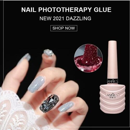 Ennisi10ml Natural Resin Nail Glue DIY Nail Art Crystal Diamond Powder Nail Polish Nail Accessories Manicure Tool 12Colors TSLM1