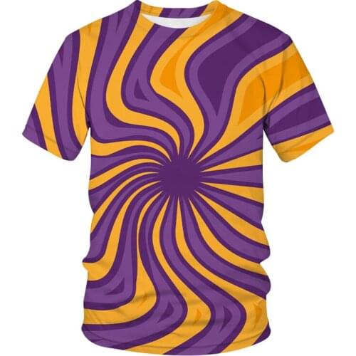 Vertigo hallucination 3D Tshirt summer Men/Women T shirt Fashion T-shirt Casual Tee shirt/Streetwear Men clothes Oversized tops