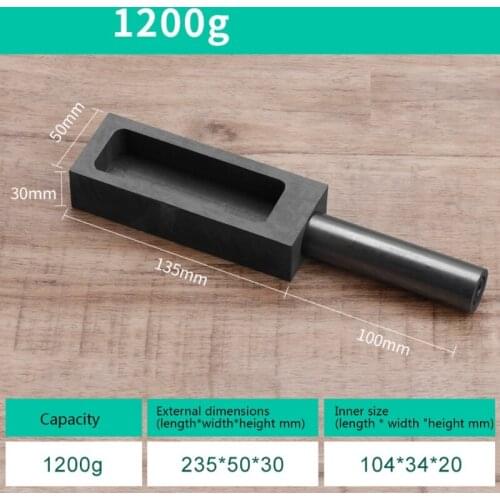 T8DE Graphite Oil Tank Silver Bar Crucible Graphite Tank Gold Bar Mold High-strength High-density and High-purity Metal Ingot