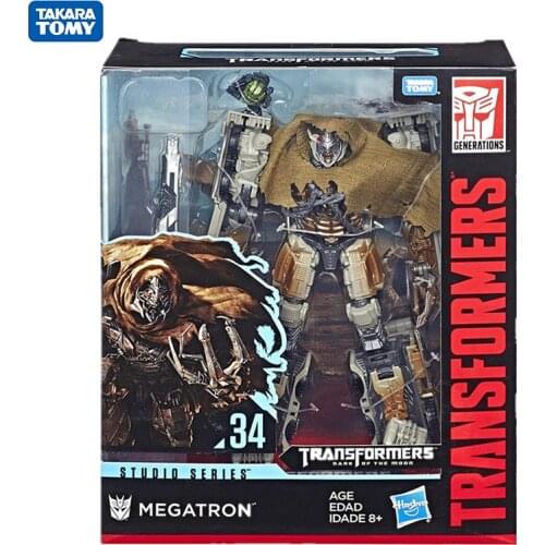 22cm Transformers Toys Studio Series 34 Leader Class Dark of the Moon Movie Megatron with Igor Action Figure Collection Model
