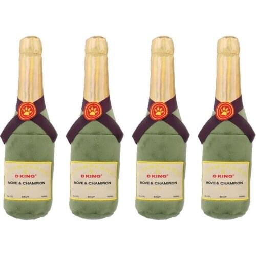 Dog Toys Plush Squeaky Champagne Simulation Dog Toy Creative Toy for Cat Puppy Dog Bite-Resistant Clean Chew Toy Pet Supplies