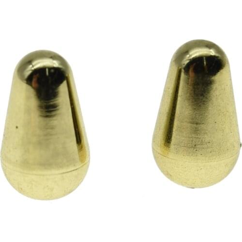 KAISH 2 PCS Gold ST Guitar 5 Way Switch Tip Switch Knob Cap fits For USA Fender Strat