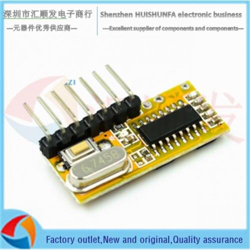 RXC6 5V learning wireless remote control receiving module 4-way receiver RXC6 superheterodyne learning 433M