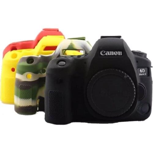 Soft Silicone Rubber Camera Protective Body Cover Case Skin For Canon EOS 6DII 6D Mark II 6D2 Camera Bag Case