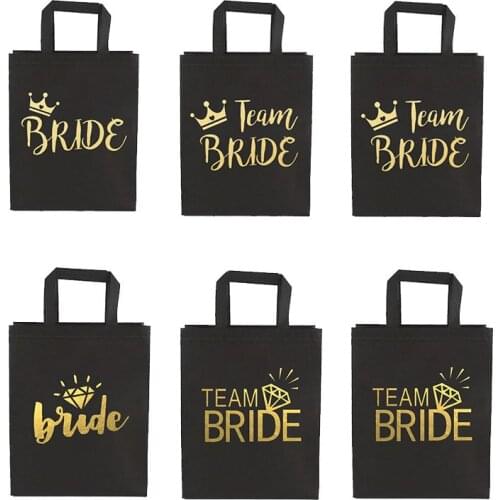 Wedding Decorations Bridal Shower Wedding Non-woven Bag Team Bride To Be Bachelorette Party Girl Hen Party Decoration Supplies