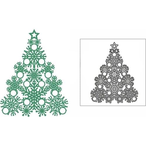 New Christmas Snowflake Tree Bulb 2020 Metal Cutting Dies for DIY Scrapbooking and Card Making Decor Embossing Craft No Stamps