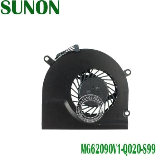 New original laptop cooling fan for Apple MacBook Pro 15" A1286 notebook CPU Fan P/N:MG62090V1-Q020-S99 4PIN SUNNON 5V 1.1W