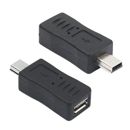 Wholesale 100PCS/LOT Mini USB Male to Micro USB Female B Type Charger Adapter Connector Converter