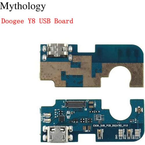 Original USB Board For Doogee Y8 Charger Circuits Flex Cable Dock Connector Support Quick Charger For Doogee Y8 6.1inch