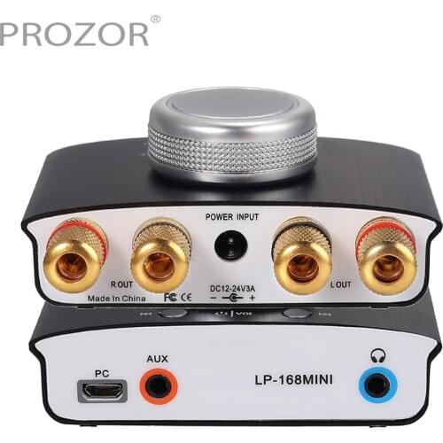 PROZOR 50W+50W Mini Bluetooth Power Amplifier Wireless Audio Receiver with 12V 5A DC Adapter Stereo Hi-Fi Digital Amp 2 Channel