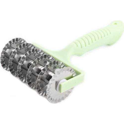 Rolling Dough Cutter Stainless Steel Pizza Wheel Cookie Biscuit Scraper Slicer Fondant Cake Mold Baking Pastry Tools